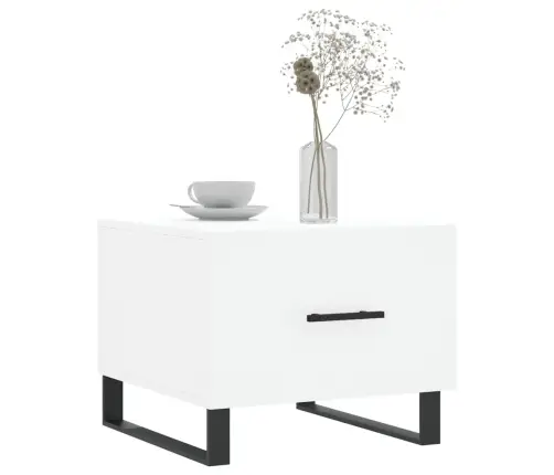 Kafijas Galdiņš, Balts, 50X50X40 Cm, Inženierijas Koks Vidaxl