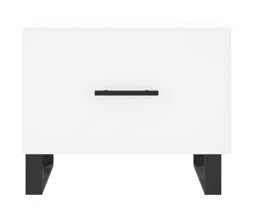 Kafijas Galdiņš, Balts, 50X50X40 Cm, Inženierijas Koks Vidaxl