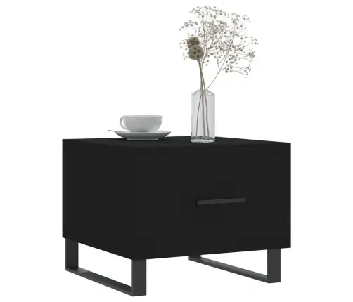 Kavos Staliukai, 2Vnt., Juodi, 50X50X40cm Apdirbta Mediena Kavos Staliukai, 2Vnt., Juodi, 50X50X40cm Apdirbta Mediena