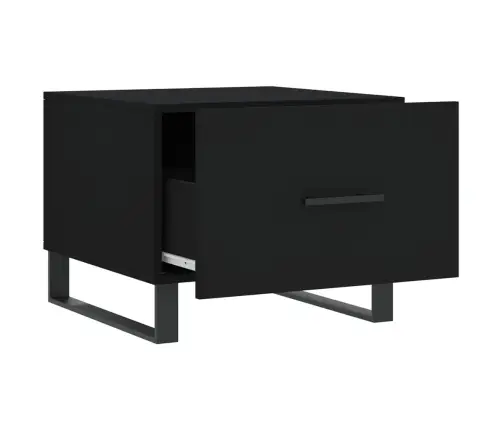 Kavos Staliukai, 2Vnt., Juodi, 50X50X40cm Apdirbta Mediena Kavos Staliukai, 2Vnt., Juodi, 50X50X40cm Apdirbta Mediena