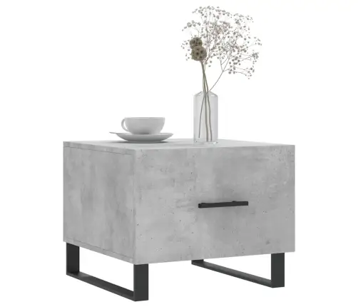 Kavos Staliukas, Betono Pilkas, 50X50X40cm Apdirbta Mediena