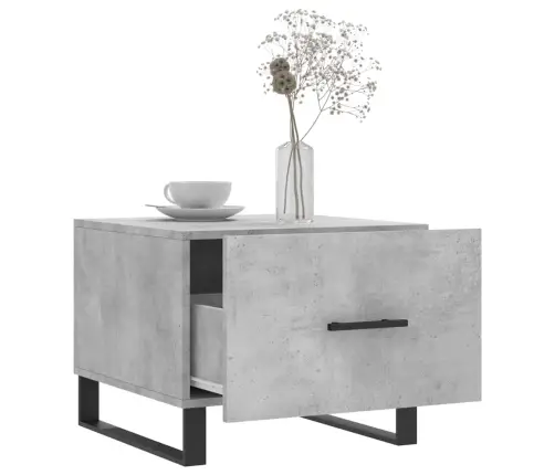Kavos Staliukas, Betono Pilkas, 50X50X40cm Apdirbta Mediena
