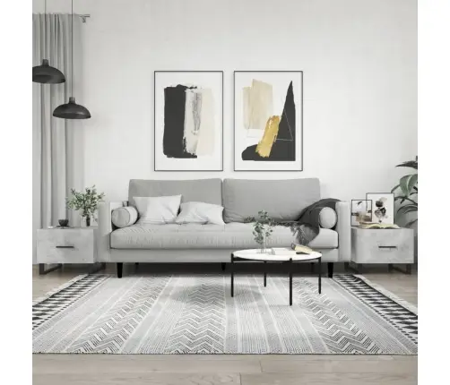 Kafijas Galdiņi, 2 Gab., Pelēki, 50X50X40 Cm, Inženierijas Koks Vidaxl Kafijas Galdiņi, 2 Gab., Pelēki, 50X50X40 Cm, Inženierijas Koks Vidaxl
