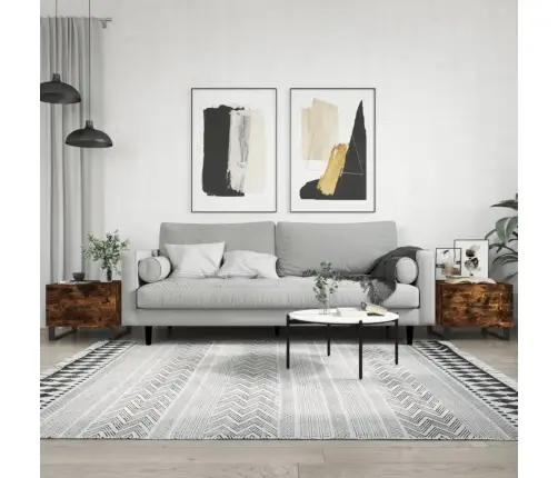 Kafijas Galdiņi, 2 Gab., Ozola, 50X50X40 Cm, Inženierijas Koks Vidaxl