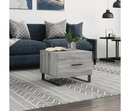 Kafijas Galdiņš, Pelēcīga Ozolkoka, 50X50X40Cm Vidaxl