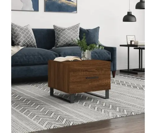 Kafijas Galdiņš, Ozolkoka Krāsa, 50X50X40 Cm, Inženierijas Koks Vidaxl