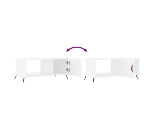 Kohvilaud, Valge, 90 X 50 X 40 cm Tehispuit