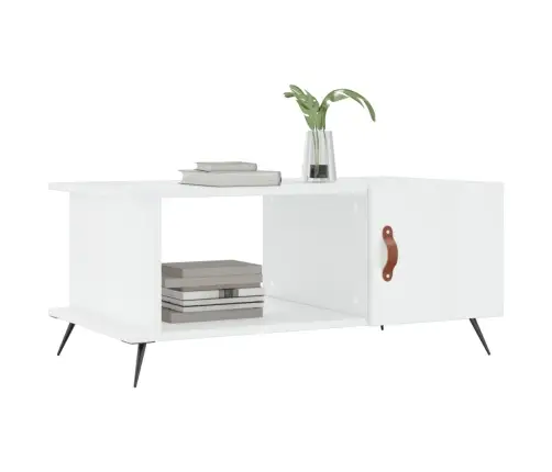 Kohvilaud, Kõrgläikega Valge, 90 X 50 X 40 cm Tehispuit