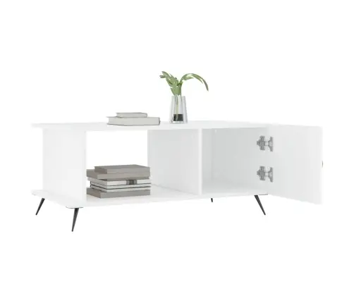 Kohvilaud, Kõrgläikega Valge, 90 X 50 X 40 cm Tehispuit