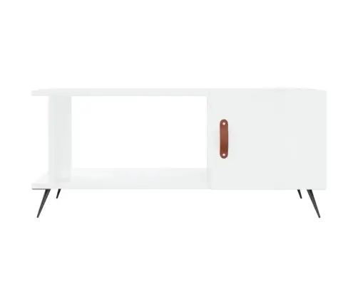 Kohvilaud, Kõrgläikega Valge, 90 X 50 X 40 cm Tehispuit