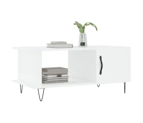 Kafijas Galdiņš, Balts, 90X50X40 Cm, Inženierijas Koks Vidaxl