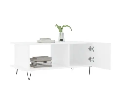 Kafijas Galdiņš, Balts, 90X50X40 Cm, Inženierijas Koks Vidaxl