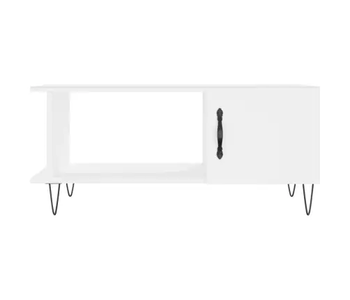 Kafijas Galdiņš, Balts, 90X50X40 Cm, Inženierijas Koks Vidaxl