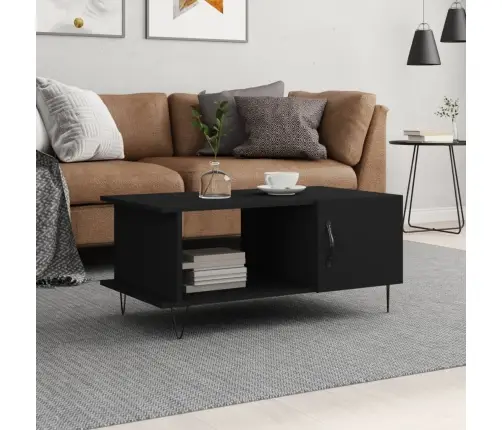 Kohvilaud, Must, 90 X 50 X 40 cm Tehispuit