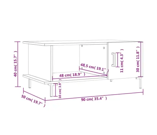Kohvilaud, Sonoma Tamm, 90X50X40 cm Tehispuit Kohvilaud, Sonoma Tamm, 90X50X40 cm Tehispuit
