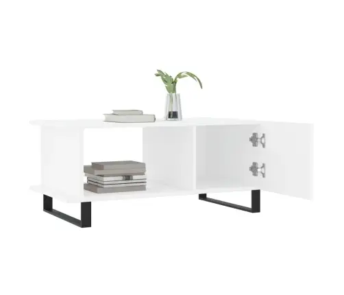 Kafijas Galdiņš, Balts, 90X50X40 Cm, Inženierijas Koks Vidaxl