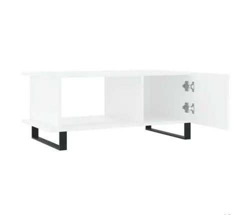 Kafijas Galdiņš, Balts, 90X50X40 Cm, Inženierijas Koks Vidaxl