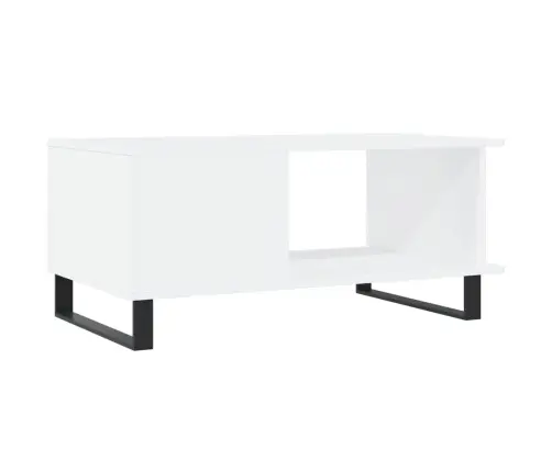 Kafijas Galdiņš, Balts, 90X50X40 Cm, Inženierijas Koks Vidaxl