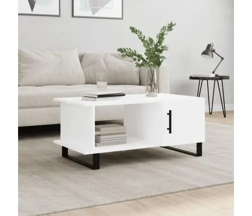 Kafijas Galdiņš, Balts, 90X50X40 Cm, Inženierijas Koks Vidaxl