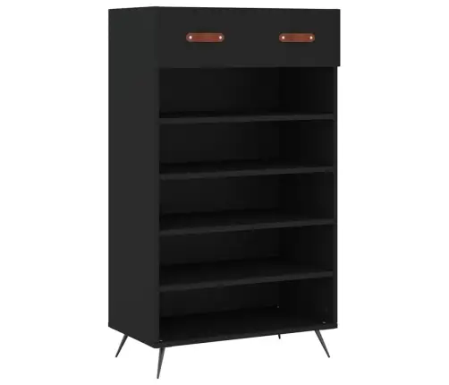 Jalatsikapp, Must, 60 X 35 X 105 cm Tehispuit