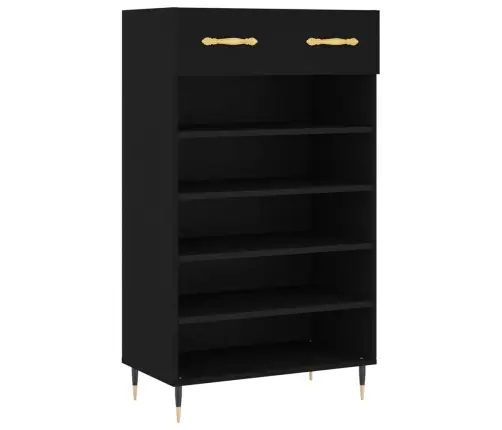 Apavu Skapītis, Melns, 60X35X105 Cm, Inženierijas Koks Vidaxl