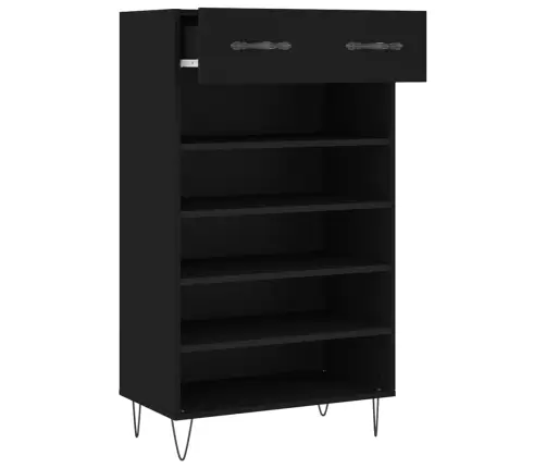 Apavu Skapītis, Melns, 60X35X105 Cm, Inženierijas Koks Vidaxl