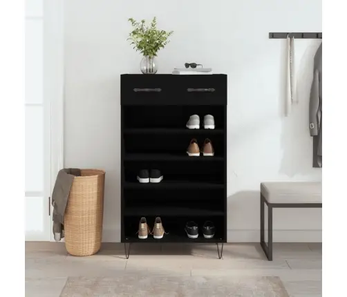 Apavu Skapītis, Melns, 60X35X105 Cm, Inženierijas Koks Vidaxl