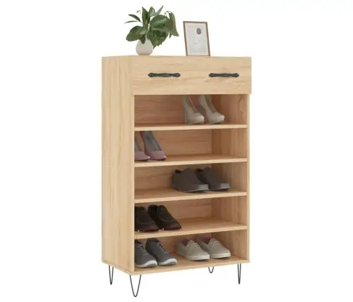 Apavu Plaukts, Ozolkoka Krāsa, 60X35X105 Cm, Inženierijas Koks Vidaxl