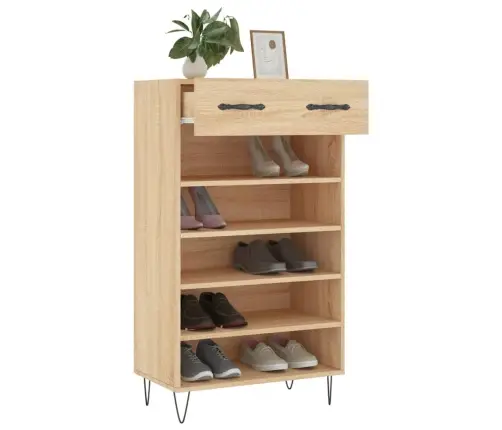 Apavu Plaukts, Ozolkoka Krāsa, 60X35X105 Cm, Inženierijas Koks Vidaxl