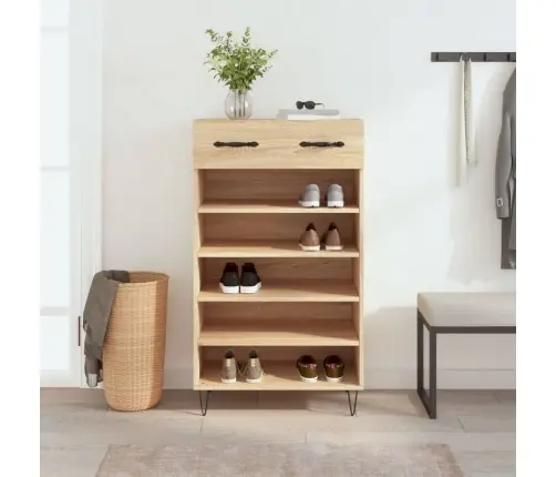 Apavu Plaukts, Ozolkoka Krāsa, 60X35X105 Cm, Inženierijas Koks Vidaxl