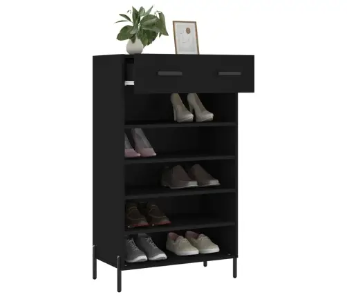 Apavu Skapītis, Melns, 60X35X105 Cm, Inženierijas Koks Vidaxl