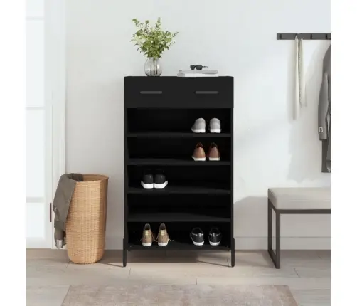 Apavu Skapītis, Melns, 60X35X105 Cm, Inženierijas Koks Vidaxl