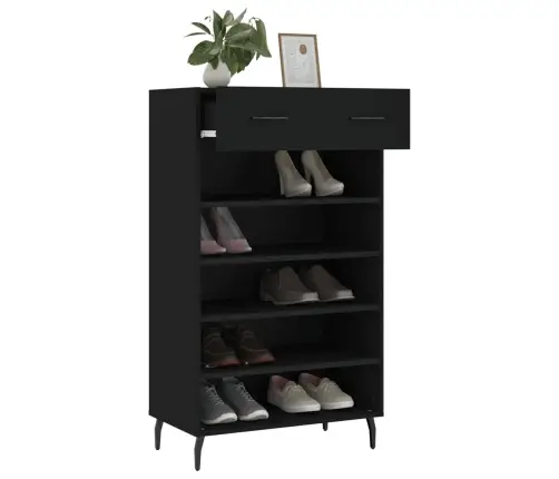 Apavu Skapītis, Melns, 60X35X105 Cm, Inženierijas Koks Vidaxl