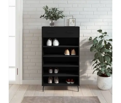 Apavu Skapītis, Melns, 60X35X105 Cm, Inženierijas Koks Vidaxl