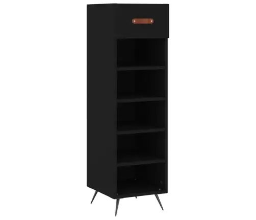 Apavu Skapis, Melns, 30X35X105 Cm, Inženierijas Koks Vidaxl