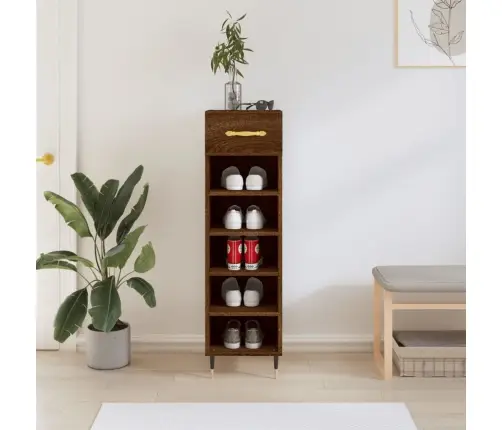 Jalatsikapp, Pruun Tamm, 30 X 35 X 105 cm Tehispuit