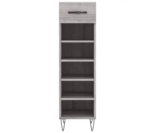 Spintelė Batams, Pilka Ąžuolo, 30X35X105cm Apdirbta Mediena