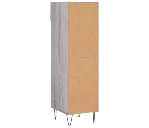 Spintelė Batams, Pilka Ąžuolo, 30X35X105cm Apdirbta Mediena