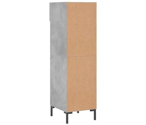 Apavu Skapītis, Betona Pelēks, 30X35X105 Cm, Inženierijas Koks Vidaxl