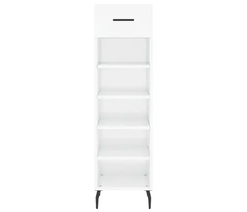 Apavu Skapītis, Spīdīgi Balts, 30X35X105 Cm, Inženierijas Koks Vidaxl