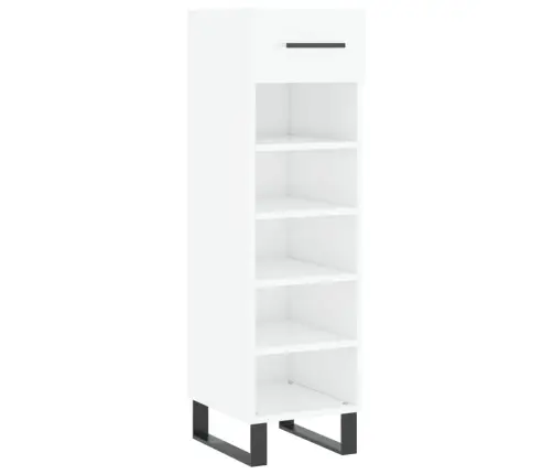 Jalatsikapp, Kõrgläikega Valge, 30 X 35 X 105 cm Tehispuit