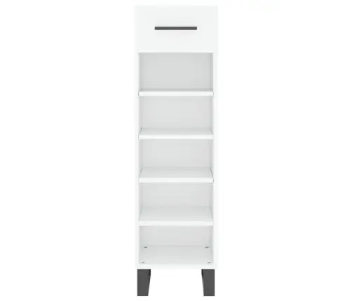 Jalatsikapp, Kõrgläikega Valge, 30 X 35 X 105 cm Tehispuit