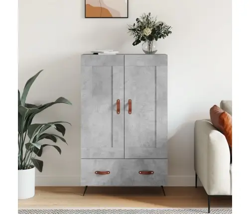 Augstais Skapītis, Pelēks, 69,5X31X115 Cm, Inženierijas Koks Vidaxl