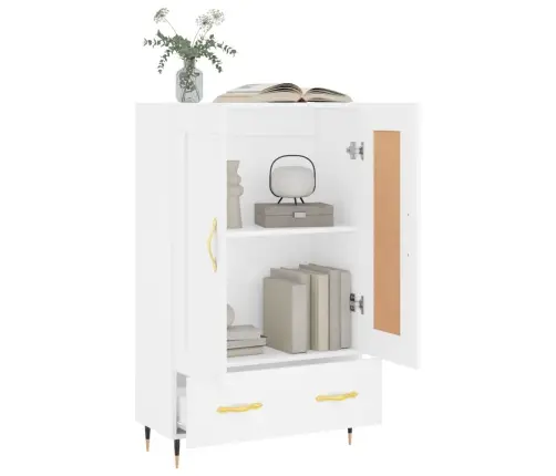 Augstais Skapītis, Balts, 69,5X31X115 Cm, Inženierijas Koks Vidaxl