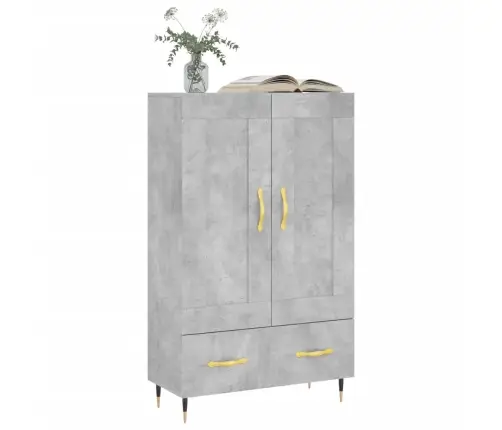 Kõrge Kapp, Betoonhall, 69,5 X 31 X 115 cm Tehispuit