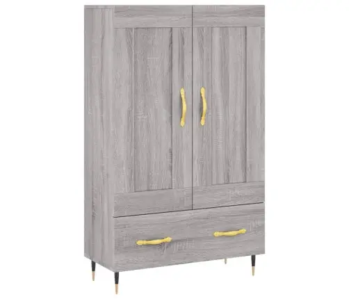 Komoda, Pilkos Ąžuolo Spalvos, 69,5X31X115cm Apdirbta Mediena