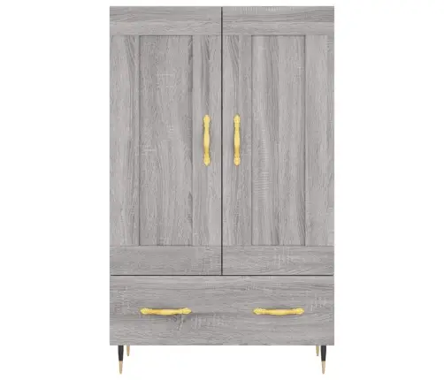 Komoda, Pilkos Ąžuolo Spalvos, 69,5X31X115cm Apdirbta Mediena