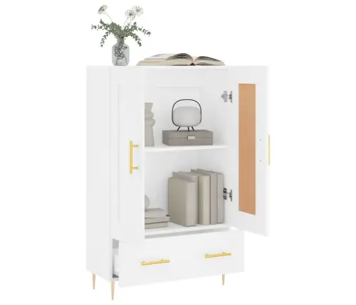 Augstais Skapītis, Balts, 69,5X31X115 Cm, Inženierijas Koks Vidaxl