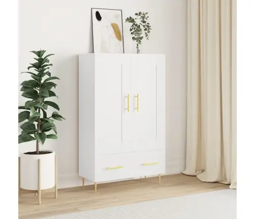 Augstais Skapītis, Balts, 69,5X31X115 Cm, Inženierijas Koks Vidaxl