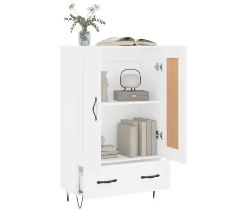 Augstais Skapītis, Balts, 69,5X31X115 Cm, Inženierijas Koks Vidaxl